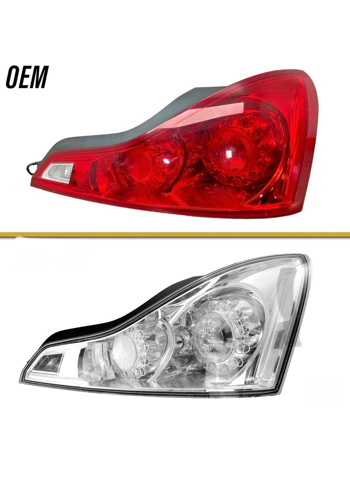 G37 COUPE CLEAR TAILLIGHTS