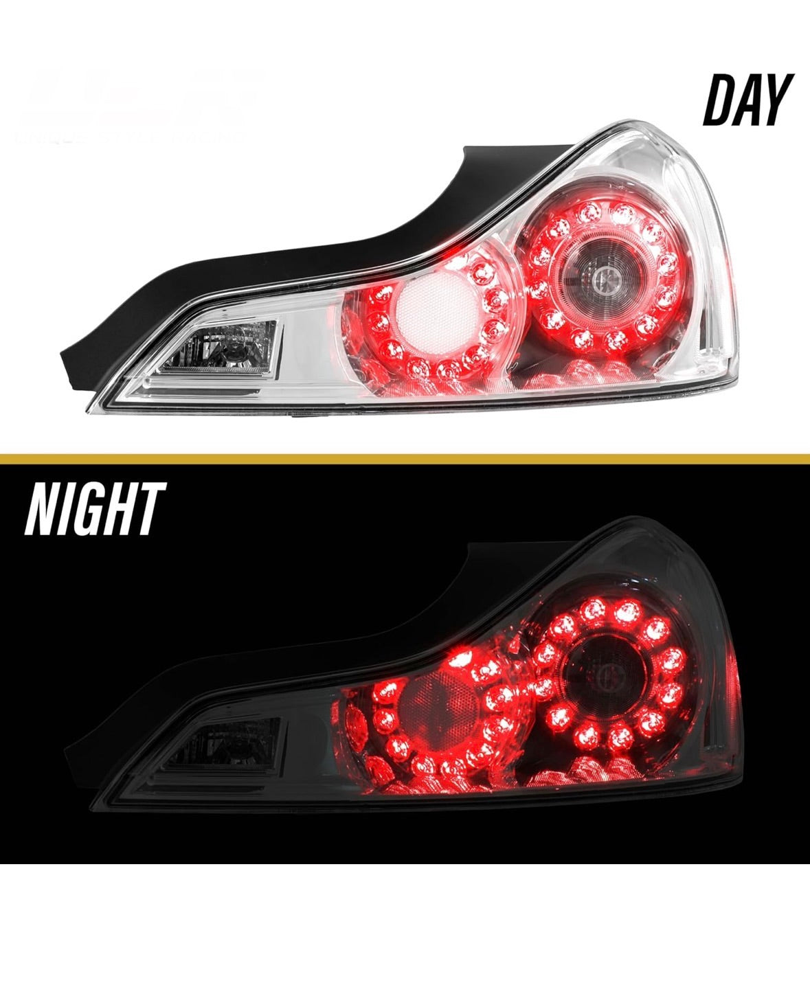 G37 COUPE CLEAR TAILLIGHTS